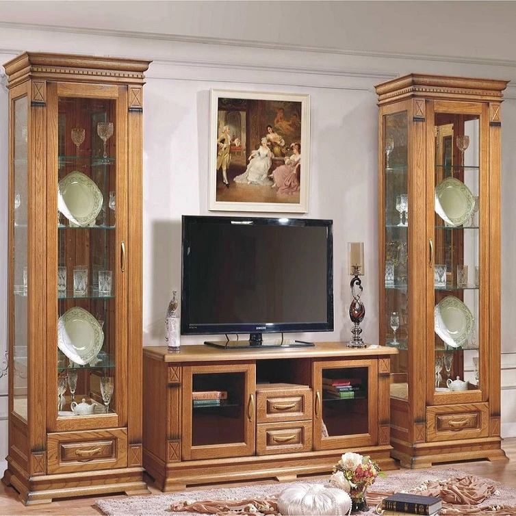 Гостиные комплекты мебели из массива дерева
