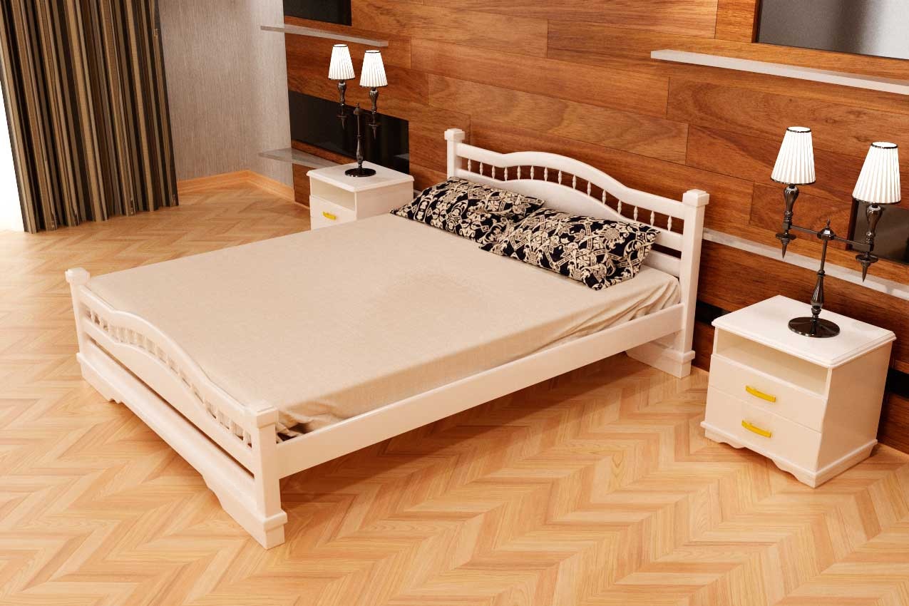 Кровать сосна деревянные 140 Виктория производитель