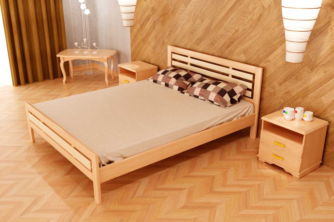 Деревянная кровать из массива сосны